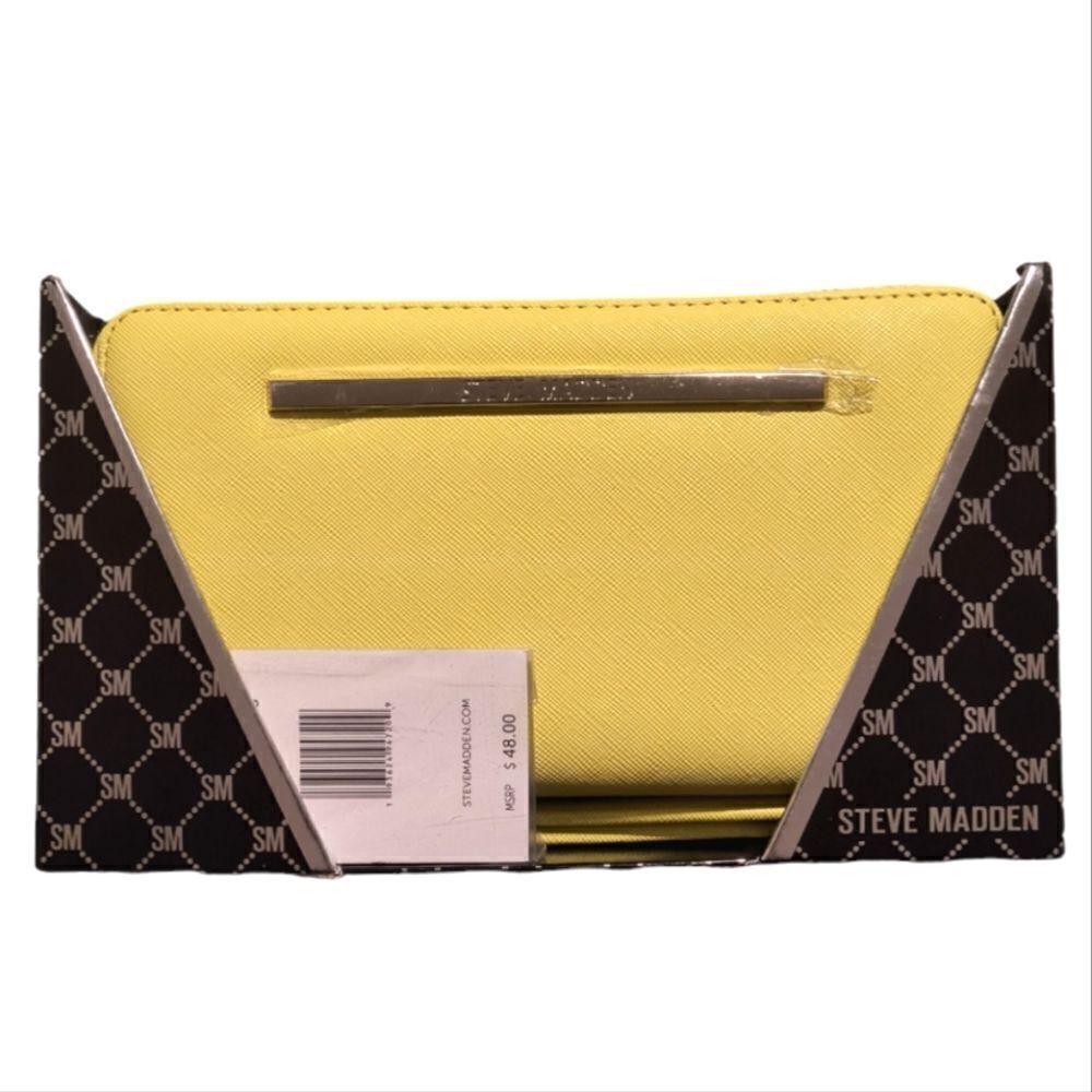 Steve Madden Bright Neon Yellow Wristlet Wallet